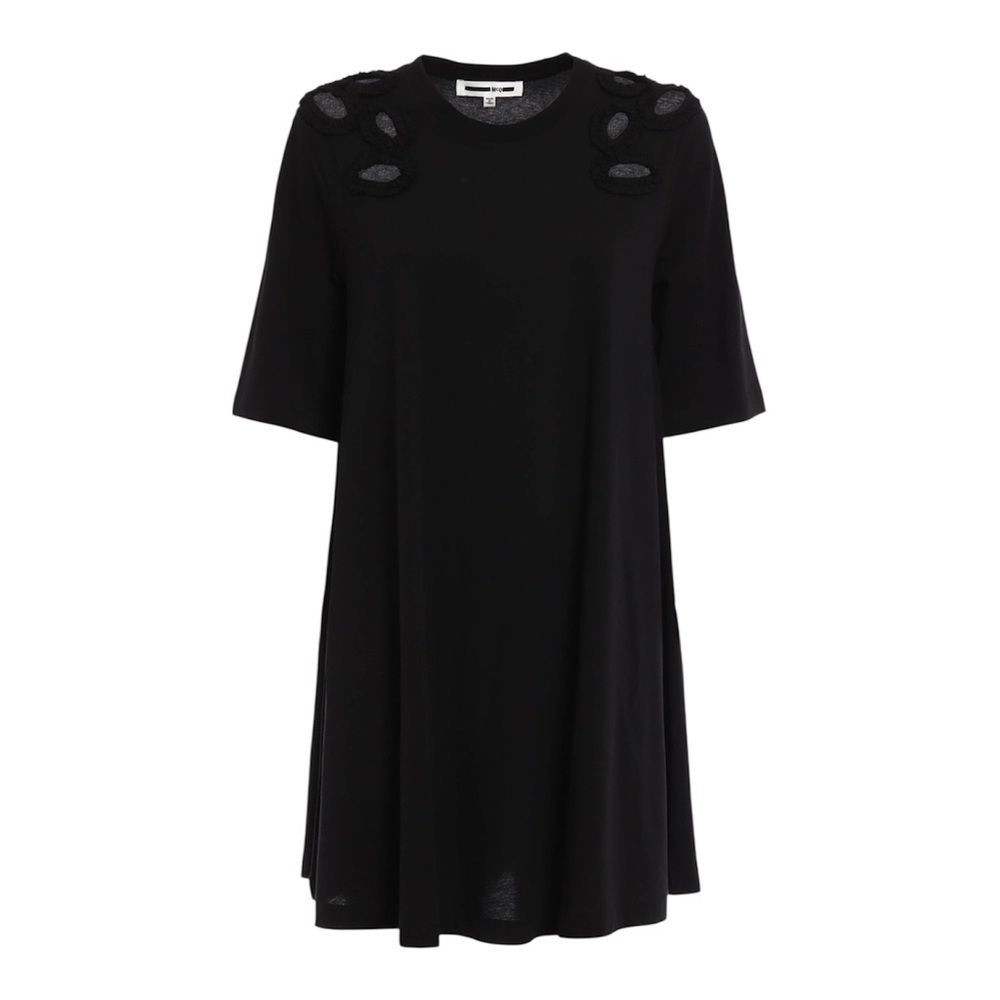 McQ by Alexander McQueen Cotton Black Mini Dress